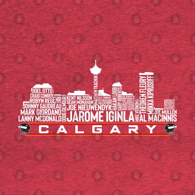 Calgary Hockey Team All Time Legends, Calgary City Skyline by Legend Skyline